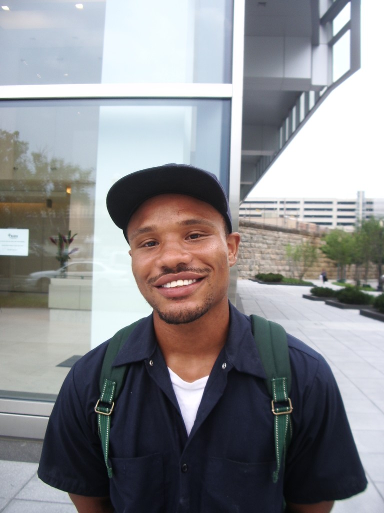 Delonte at work